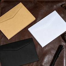 1PC Envelopes de Papel Kraft no Tamanho 16*11cm com 3 Estilos Variados. O Material Reforçado é à Prova d'Água para Proteção Confiável. Equipado com Selo Autoadesivo, Sem Necessidade de Cola Extra para Selagem Rápida. Com um Visual Vintage Castanho, Funcionam Bem para Cartas, Cartões de Saudação, Convites de Casamento e Todos os Tipos de Projetos DIY Feitos à Mão. - envelope - Ver 11