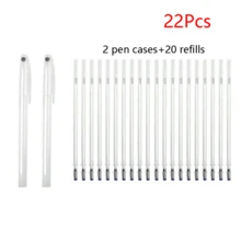 11/22/44Pcs 20pcs Mixed Color High Temperature Disappearing Fabric Marker Refills With 4pcs Pen Case, Heat Erasable Pens, Fabric Marker Pens, For Tailoring Sewing And Quilting Clothing (Red Refill Color Random), Back To School - Multicolor - View 20