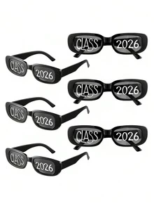 1pc 2026 Graduation Party Glasses, DIY Creative Novel Graduation Party Photo Booth Props, Graduation Party Decorations, Graduation-Themed Party Gifts, Graduation Ceremony Party Supplies, Interesting Graduation Ceremony Decorative Glasses, 2026 Graduation Ceremony Party Accessories - 查看 5