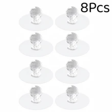 8/10/12/15 Peças Puxadores Autoadesivos Transparentes para Armários e Gavetas com Ganchos, Decoração de Armários Domésticos e de Cozinha Adequada para Guarda-Roupas, Portas Deslizantes, Armários, Gavetas, Tampas de Vaso Sanitário, Janelas de Vidro, Alças com Adesivo Forte - Multicolorido - Visão 16