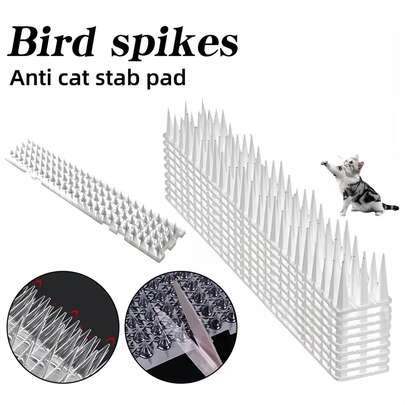 5/10/20 piezas Tapetes con púas transparentes anti-pájaros/gatos, personalizables, adecuados para patio, jardín, techo, valla - Repelente de mascotas y animales, fácil instalación (uso interior/exterior) - Apto para hogar, negocio, parque, protección de valla del patio, protección anti-palomas, anti-pájaros, anti-ardillas, apto para valla de jardín y balcón
