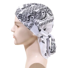 1pc Elastic Chameleon Pirate Hat (Pattern Random), Cycling Sports Headband Bandana For Men & Women,Beach,Travel - Solid Color - View 5