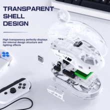 ATTACK SHARK A2 Transparent Wireless Gaming Mouse,Dual Mode BT 5.0/2.4G PC Gaming Mice,PixArt 3212 5 Adjustable DPI,Rechargeable Silent Mouse With Digital Screen,RGB Backlight Mouse - View 4