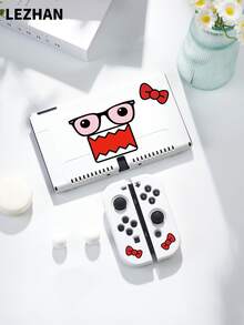 1个极简主义夸张表现风格单领结印花图案Switch保护壳，适用于Switch 2 (2025)，也适用于Switch OLED/Switch NS/Lite，带卡槽的收纳盒，Switch游戏机保护套，电池延长版游戏机配件保护壳，送给Switch玩家的最佳礼物，送给孩子/家人的最佳礼物 - 查看 2