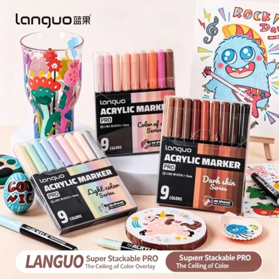 Blueberry Newly Launched INK PRO 12-Piece Set, 36 Colors, Bag Of 192/96/72/48 Vibrant Ink Marker Set, Vivid Colors, High Coverage, Ideal For Back To School Season, Soft Smooth Nibs, Transparent Barrels, Suitable For Painting, Highlighting, Student Notes, Drawing, Handbook Making, Office Use