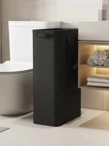 1/2 giỏ đựng quần áo bẩn mỏng 65L có nắp, giỏ đựng quần áo bẩn cao và hẹp có tay cầm, dùng cho phòng giặt và tủ quần áo. - Nhiều màu - Xem 7