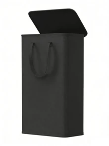 1/2 giỏ đựng quần áo bẩn mỏng 65L có nắp, giỏ đựng quần áo bẩn cao và hẹp có tay cầm, dùng cho phòng giặt và tủ quần áo. - Nhiều màu - Xem 4