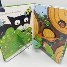 Compact Durable "Garden" | Cardboard, Foldable Inner Pages, Family Reading, Early Readers English Learning, Cognitive Enlightenment, Language Development, Halloween, Christmas, Early Childhood Education, Playful Illustrations, Sturdy Construction - Multicolor - View 6