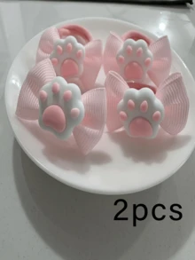 宠物毛发装饰，可爱长毛狗狗蝴蝶结毛发装饰，触感柔软，适合日常美容和派对造型。 - 彩色 - 查看 10
