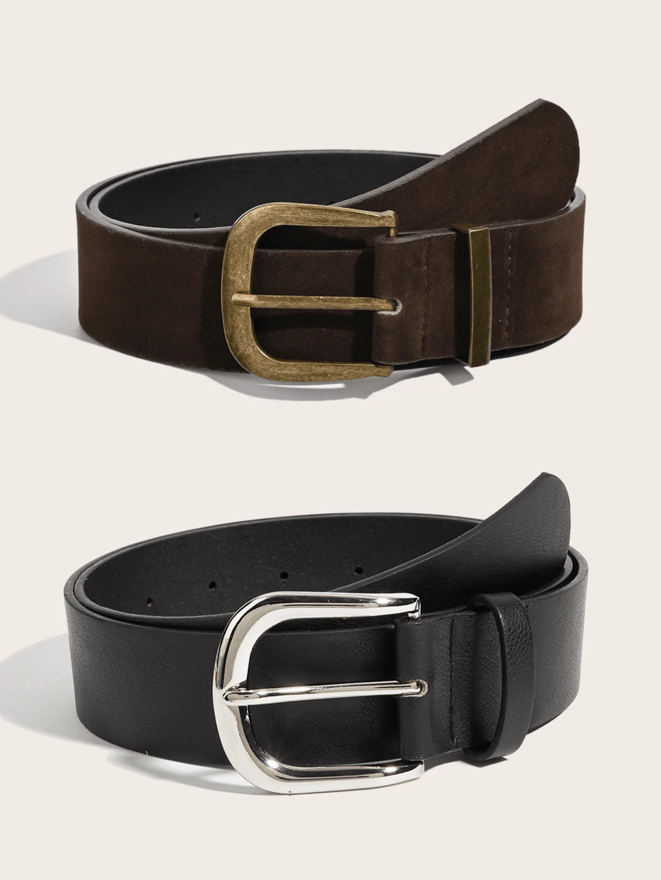 2pcs Unisex Leopard Print PU Leather Casual Versatile Belt, Suitable For All Seasons - Multicolor - View 1