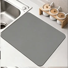 1 Piece, Solid Color Diatomaceous Earth Absorbent Mat, Dish Drying Mat, High Temperature Resistant And Anti-Scald Insulation Mat For Home And Restaurant Kitchen Countertops, Coffee Machine Mat, Suitable For Kitchen, Desktop, Coffee Machine, Bar Counter, Kitchen Accessories - Multicolor - View 13
