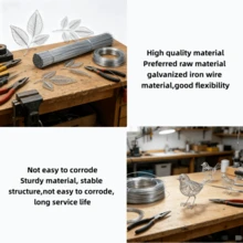 300 piezas de alambre de hierro galvanizado/alambre de amarre, cerca de metal y alambre de jardín, alambre de amarre multiusos adecuado para sitios de construcción, huertos, invernaderos, amarre de barras de acero, manualidades DIY, uso industrial y comercial - C - Ver 5