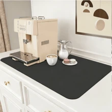1 Piece, Solid Color Diatomaceous Earth Absorbent Mat, Dish Drying Mat, High Temperature Resistant And Anti-Scald Insulation Mat For Home And Restaurant Kitchen Countertops, Coffee Machine Mat, Suitable For Kitchen, Desktop, Coffee Machine, Bar Counter, Kitchen Accessories - Multicolor - View 16