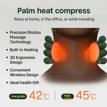 Wearable Shoulder & Neck Massager, 3D Ergonomic Design, 3 Massage Modes + 2 Infrared Heating, Targeted Deep Tissue Massage For Fatigued Muscles, Built-In 2000mAh Lithium Battery, Portable For Office, Home, Travel, Best Gift For Valentine's Day - Green - View 6