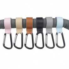 1pc Leather & Aluminum Alloy Stroller Hook, Convenient Pushchair Pram Stroller Hook-And-Loop Hook - Multicolor - View 4