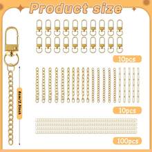 240pcs Lip Gloss Keychain Making Kit, Includes Gold Keychain Clips, Extension Chains, Open Rings, For Keychain Crafts, Wallet Making, DIY Wallet Crafts - Set - View 9