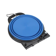 新款可折叠宠物狗旅行碗，适用于盛水和食物，户外露营狗狗用品，便携式户外狗狗水碗，易于收纳，适合小型至中型宠物 - 彩色 - 查看 13