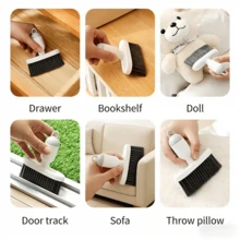 Mini Handheld Cleaning Brush, Reusable Gap Cleaner, Suitable For Laptops, Desktop Keyboards, Car Interiors, Window Gaps, Kitchen Dead Corners And Hard-To-Reach Living Room Areas, Ideal For Home, Living Room And Car Use, 2-In-1 Window Cleaning Tool - White - 2-in-1 Multifunctional [Brush] - View 11