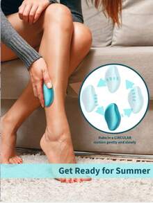 Nano-Glass Depilator, Creative Skin-Friendly Manual Hair Removal And Exfoliating Physical Tool For Legs - Blue - View 2