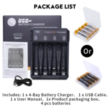 POWERKAN Universal Charging Set: N4 Charger + 1.2V 800mAh NiMH Rechargeable Battery - Smart Power Solution For Digital Cameras, Game Consoles, Alarm Clocks, Etc. - Yes - View 10