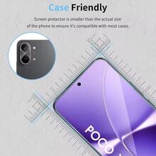 Android Phone Film Screen Protector Film 4pcs Tempered Glass Screen Protector, Camera Lens Protector, Compatible With Xiaomi POCO M8 Pro/M8 ProMax, POCO X8PRO/X8Promax, POCO F8 Pro/F8 Ultra, 3D HD, Fingerprint Unlock, Anti-Scratch, Anti-Fingerprint Mother's Day Gift - Clear - View 9