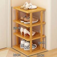 Estantería vertical para zapatos de bambú y madera DIY - Estantería de almacenamiento vertical multifuncional, organizador de espacio para el hogar, adecuado para varias habitaciones, estructura de tabla de madera - Multicolor - Ver 14