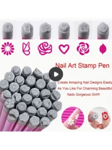 Bộ bút dán móng tay 7/10 món, dụng cụ dán móng hình bướm, bộ dán móng không cồn dành cho nữ. - Màu Hồng  Dưa hấu - Xem 1