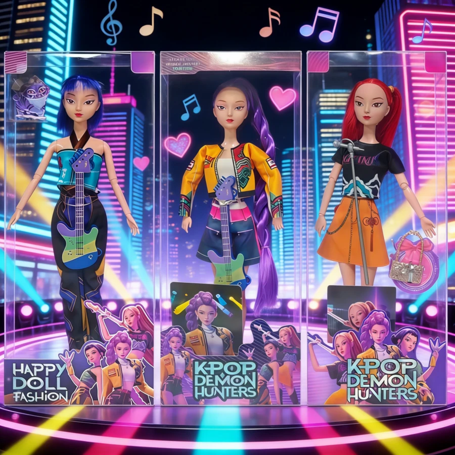1pc K POP , Rumii Miraa And Zoey Vinyl Figurine Toy, Collectible K Pop Idol Action Figure, Cute Character , Fun Alternative For Fans, K Pop Merchandise Gift - Multicolor - View 1
