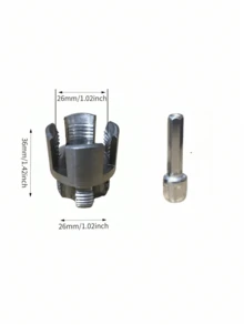 1/2" 和 3/4" 组合式丝锥和板牙套装，塑料管螺纹加工工具，管道螺纹加工器，水管攻丝工具，水龙头连接器螺纹加工工具 - 灰色 - 查看 7