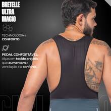 Men's Cycling Bib Shorts With Gel Padding D120 3 Layers High Performance Bike Pedal MTB Polyamide UV - Grey - View 4
