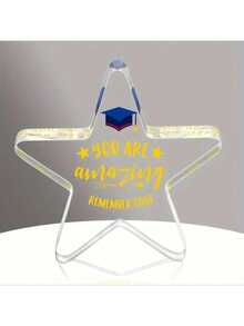1pc Acrylic Graduation Plaque, Designed With Graduation Cap And Congratulatory Message, Decoration For Graduates, Best Gift For Family, Friends, And Bridesmaids, Ideal Party Decor - View 8