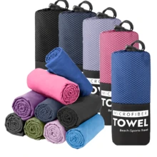 Toalla de microfibra ultra suave y absorbente para fitness, secado rápido, compacta y ligera, portátil para gimnasio, yoga, natación, playa, camping, deportes y actividades al aire libre - Multicolor - Ver 2