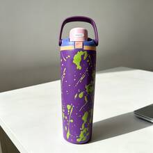 OWALA 30盎司不锈钢真空保温咖啡杯，高品质大容量水瓶，便携式车载杯，简约马卡龙色，双层壁，办公饮水用具，送给朋友、家人、情侣的最佳礼物 - 彩色 - 查看 10