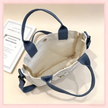 1 chiếc túi tote vải canvas hình Miffy, túi xách đeo vai dễ thương, thích hợp cho trường học, làm quà tặng, sinh nhật, ngày Valentine, mùa tựu trường. - Nhiều màu - Xem 3