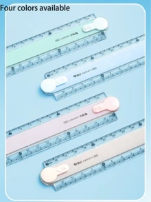 Foldable Ruler, Colorful Cute Folding Ruler, Student Ruler, Geometric Pattern Design Drawing Plastic Ruler - A - View 1