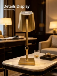 Vintage Adjustable Desk Lamp, 3 Color Temperatures, Dimmable, Touch Control, For Bedroom Office Study - Gold - View 7