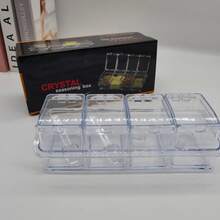1 Set Transparent Acrylic Box With 4 Compartments, Including Spoon, Designed For Transparent Spice Storage. Suitable For Storing Salt, Sugar And Other Seasonings, Great For Kitchen And Restaurant Use - Clear - View 10
