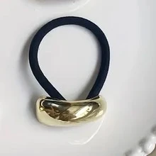 4条装女士金属几何图案弹力发圈 - 适合浓密头发，优雅复古发饰，适合生日和特殊场合，设计精致，柔软可调节，可扎马尾，发圈，发绳，旅行，派对 - 彩色 - 查看 14