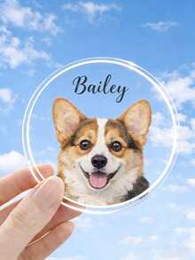Personalized Pet Photo Coasters, Cat/Dog Portrait And Name, Anniversary/Birthday/Holiday Gift - Multicolor - View 6