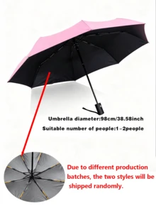 Paraguas plegable, paraguas para la lluvia, paraguas para el sol, esencial de viaje, paraguas de bolsillo mini de doble uso portátil con protección solar, paraguas totalmente automático, protección UV, reforzado, unisex, a prueba de viento, paraguas plegable compacto. - Paraguas estampado - Ver 9