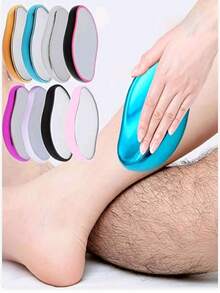 Nano-Glass Depilator, Creative Skin-Friendly Manual Hair Removal And Exfoliating Physical Tool For Legs - Blue - View 6