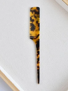 3件套女士尖尾梳，细齿编发分缝尖尾梳，大理石纹和高级豹纹醋酸纤维材质，防静电，不伤发，令秀发柔顺，美发造型工具，馈赠亲友的完美礼物 - 彩色 - 查看 16