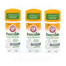 Arm & Hammer Essentials Unscented Natural Stick Deodorant Aluminum- Paraben Free & 24H Odor 2.5 Oz Pack Of 3 - nhiều mùi hương - Xem 1