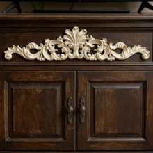 5pcs Solid Wood Carving Horizontal Flowers, Home Decorations, Suitable For Cabinets, Doors And Windows, Furniture, Background Walls, Porches, Offices And Other Decorations, Holiday Decorations, DIY Decorations. - Multicolor - View 7