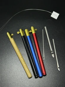 3支可替換金屬穿刺針 4色套組，DIY穿刺工具組。適合初學者和手工愛好者，可用於製作掛毯、地毯、枕頭等家居裝飾，也適用於創意手工項目、個性化禮品製作和居家手工活動 - 金屬戳針 - 查看 2