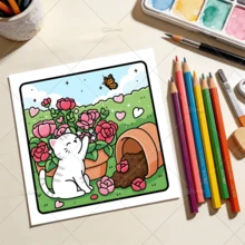 Sách tô màu SWEET GARDEN với các họa tiết dễ tô, nổi bật dành cho người lớn. Sách vẽ dễ thương, món quà hoàn hảo cho các bữa tiệc và sinh nhật. - Vườn Ngọt - Xem 12