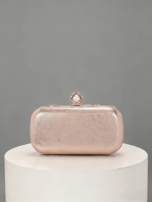 pieza, bolso de noche vintage 2025 con cadena de flores bordadas y lentejuelas color champá, adecuado para chicas de fiesta, novias, reciécasadas y damas de oficina. - Rosa - Ver 7