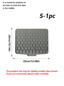 1/2入防滑矽膠廚房瀝水墊，內建排水設計，耐熱易清洗，適用於檯面與冰箱，3款可選，保持廚房乾燥，居家使用，夏季女性禮物，旅行必備 - 彩色 - 查看 15