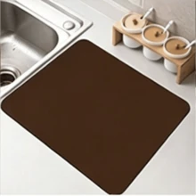 1 Piece, Solid Color Diatomaceous Earth Absorbent Mat, Dish Drying Mat, High Temperature Resistant And Anti-Scald Insulation Mat For Home And Restaurant Kitchen Countertops, Coffee Machine Mat, Suitable For Kitchen, Desktop, Coffee Machine, Bar Counter, Kitchen Accessories - Multicolor - View 30
