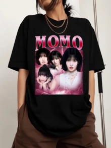Momo Men's Sports T-Shirt With Round Neck And Print, Short Sleeves - Black - View 1
